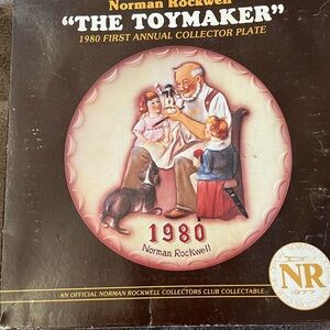 1980 Norman Rockwell 'The Toymaker' Collector Plate - new in box